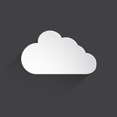 Cloud flat web icon.