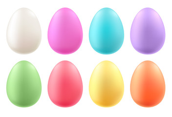 Set of colorful Easter eggs.