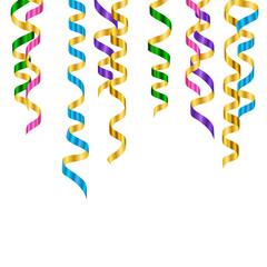 Vector Illustration of Colorful Party Streamers