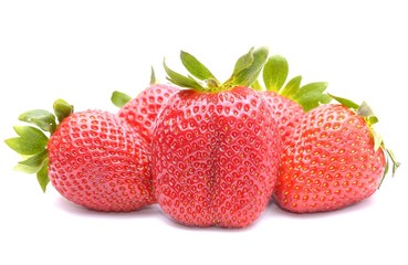 Strawberries isolated on white background