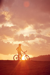 Biker in Morgenstimmung