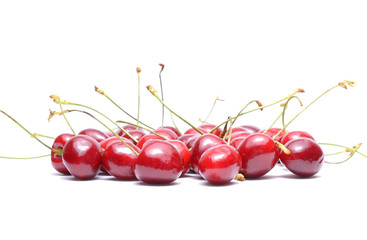 Sweet cherry isolated on white background