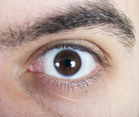 Obraz premium Close up of a man eyes.