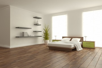 white 3d bedroom