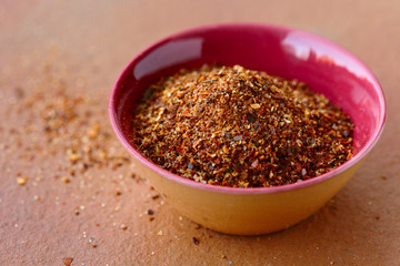 Merquén, a spice blend used in Chile. - obrazy, fototapety, plakaty