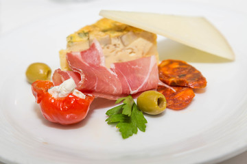 Antipasti Plate with Meats and Cheeses