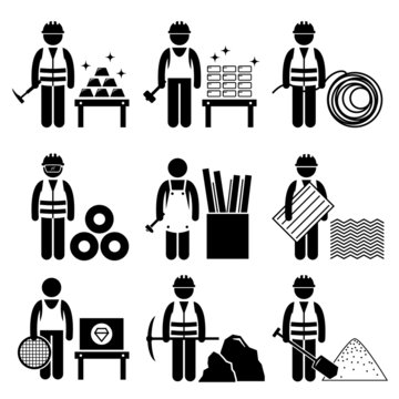 Commodities Precious Industrial Metal Icons