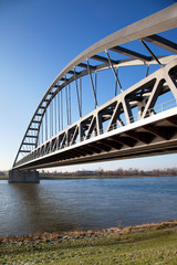 Fototapeta premium Eisenbahnbrücke, Düsseldorf