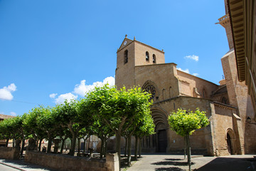 Fototapeta na wymiar Medieval church in Ujue, Navarre, Spain
