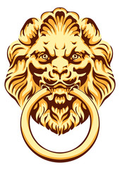 The head of a lion -  door handle.