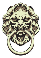 The head of a lion -  door handle.