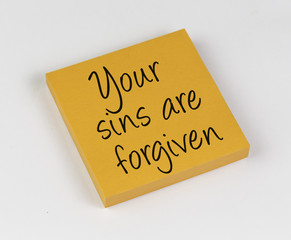 your sins are forgiven
