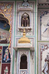 Obraz premium mur décoré d'une Haveli à Fatehpur