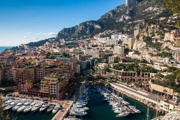 Fototapeta na wymiar Monte Carlo skyline, French Riviera