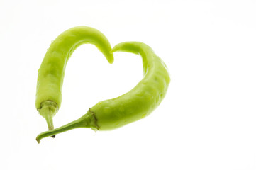 Green pepper,heart