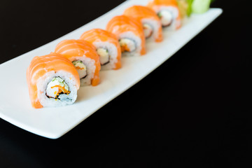 Salmon sushi roll