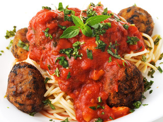 Spaghetti with meatballs