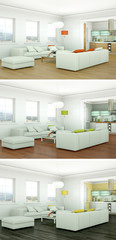 moderne Wohnung Interieur Design