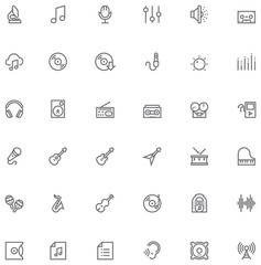 Music icon set