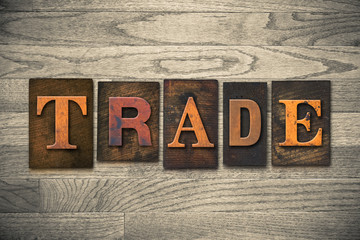 Trade Concept Wooden Letterpress Type