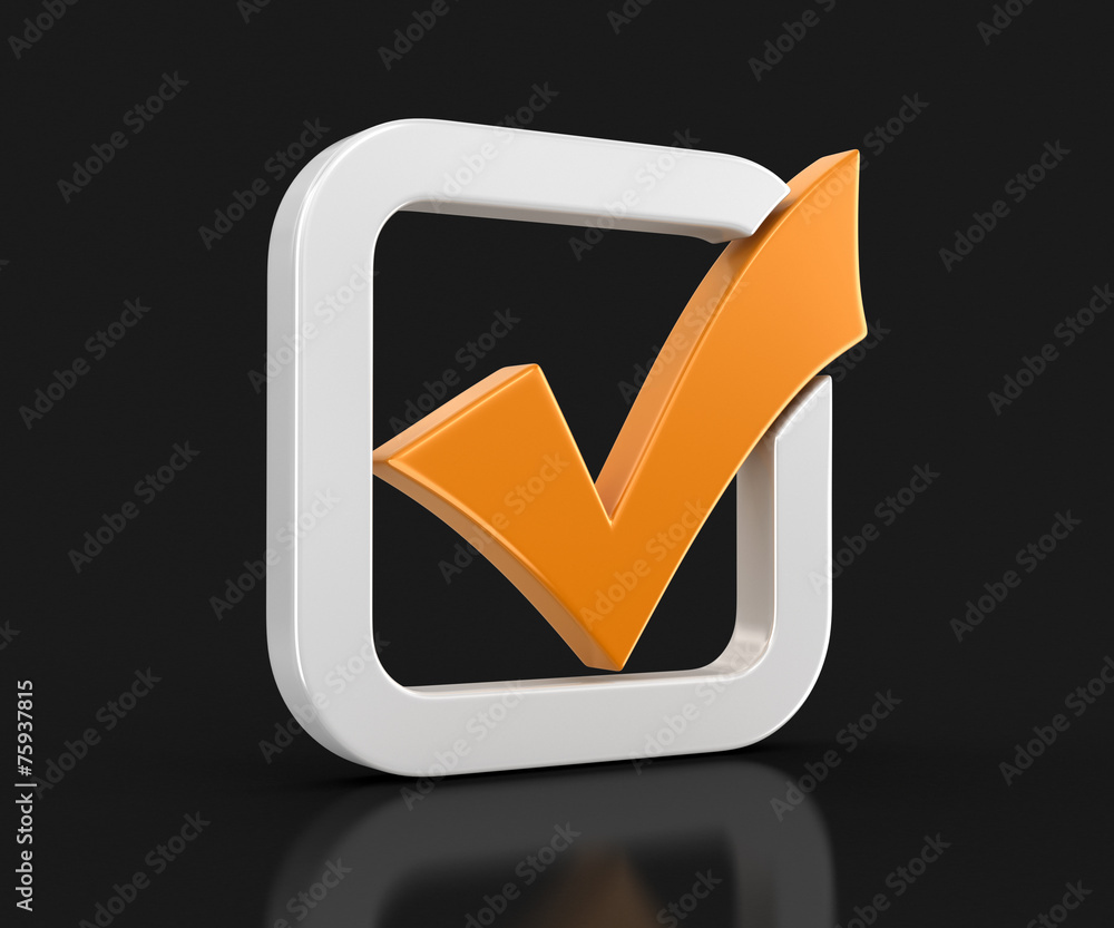 Poster check mark (clipping path included)