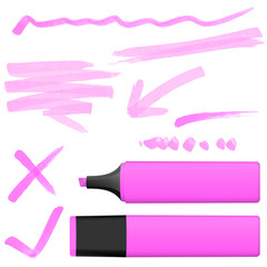 colored highlighter with markings