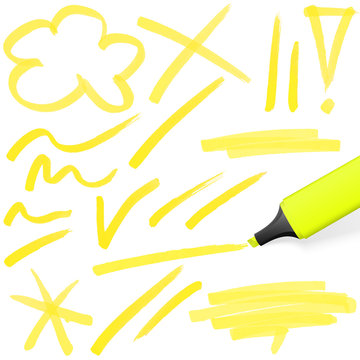 colored highlighter with markings