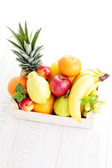 box of fresh fruits