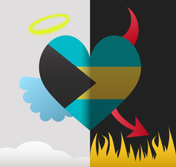 Bahamas angel and devil heart