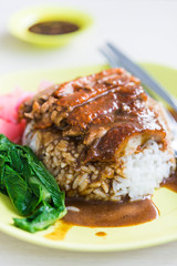 Rice roasted duck with sauce