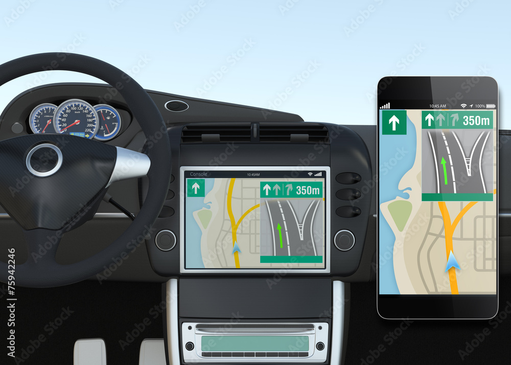 Aufkleber smart car navigation system synchronized with smart phone