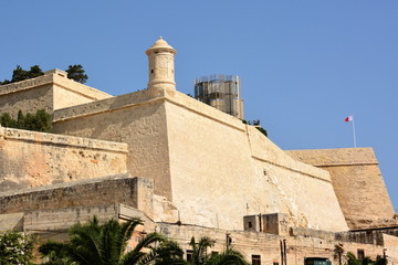 Malte, La Valette, fortifications, ascenseur Baccara