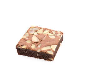 Brownie isolated on white