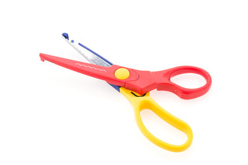 Zigzag scissor isolated on white background