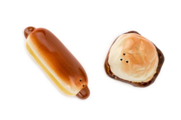 Antique Frank and Burger Salt and Pepper Shakers