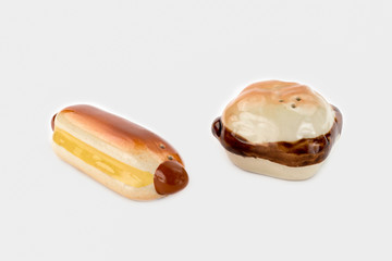 Antique Frank and Burger Salt and Pepper Shakers