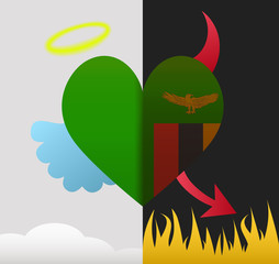 Zambia angel and devil heart