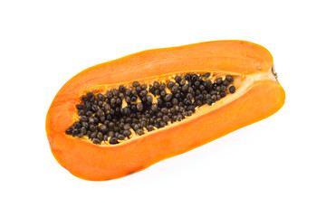 Papaya isolated on white