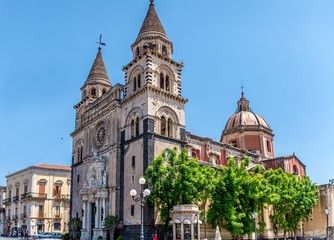 Fototapeta na wymiar The cathedral of Acireale ( Maria Santissima Annunziata)