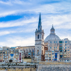 Fototapeta na wymiar Malta Valletta sankt pauls cathedrale
