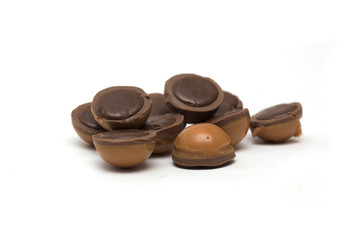 Round chocolates. Photo.