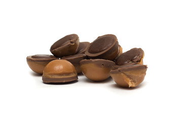 Round chocolates. Photo.