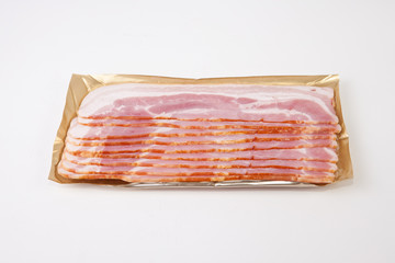 Bacon slices on the package