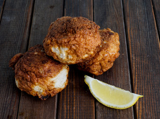 Fresh fried fish cakes