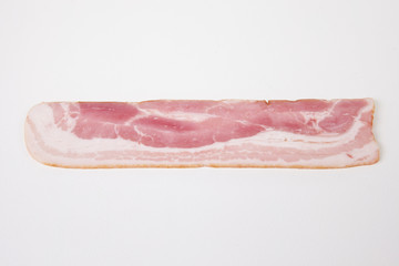 Raw bacon slice