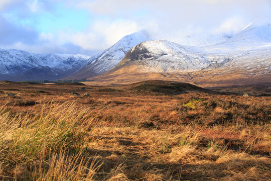 Snow Covered Mountains Glencoe, Scotland