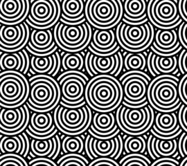 Abstract geometric seamless pattern. Different circles ornament.