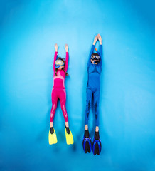 Child scuba divers