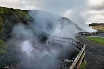 Heisse Quellen "Deildartunguhver" in Island