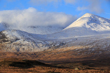 Snow covered mountains Glencoe, Scotland